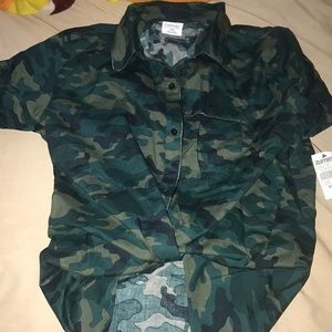 Camo button up shirt